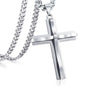 Cross Pendant Necklaces For Men Women Golden Silvery Stainless Steel Charm Chain Male Hip Hop Jewelry