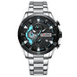 CURREN Fashion Men Stainless Steel Strap Quartz Watch Multi-function Chronograph Waterproof Wristwatch Fine Business Casual Men's Watches