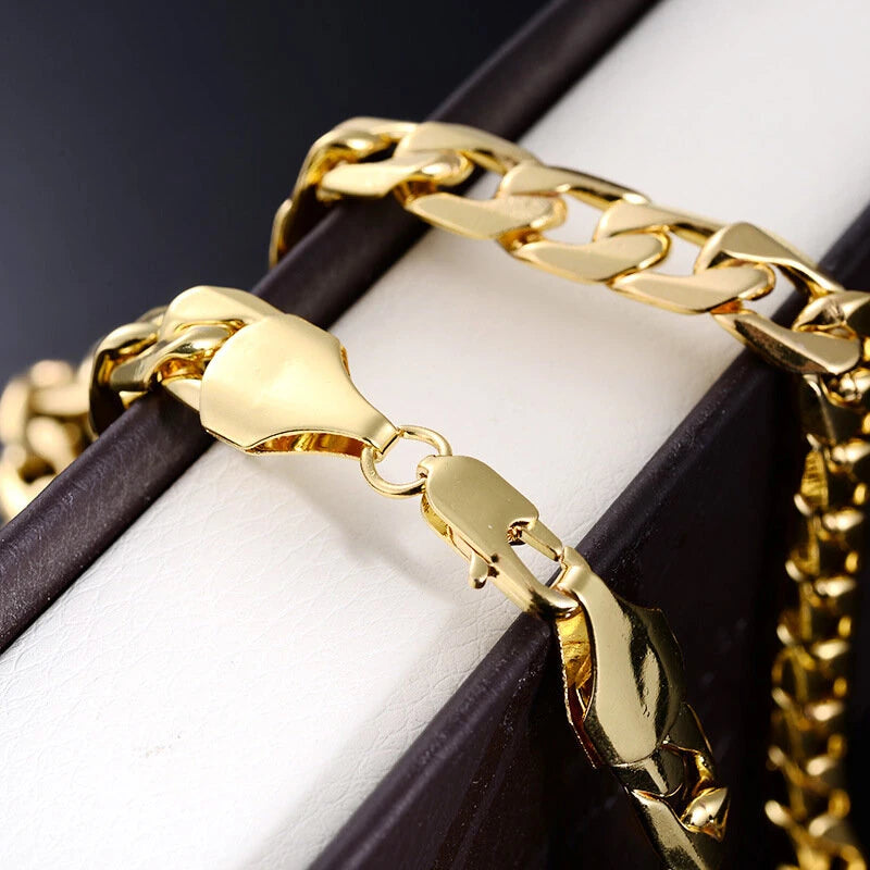 Fashion Men Women Neck Necklace Classic Chain Jewelry Male Trendy Chain Necklace HipHop Jewelry Gift