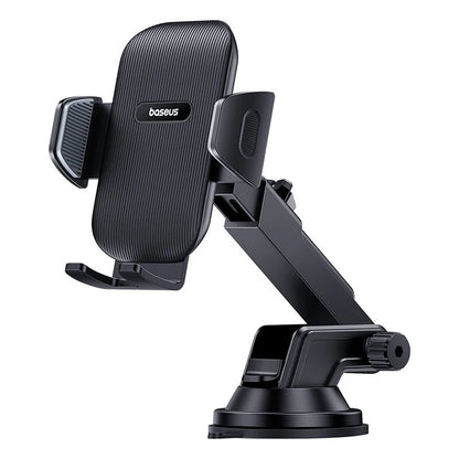 Baseus UltraControl Go Series Clamp-Type Car Phone Holder Car Dashboard/Window Mount Stand with Strong Suction Cup & Damping Clamp Arms for iPhone 12 13 14 14 Pro for Huawei Mate50 for Samsung Galaxy S23 for Redmi K60